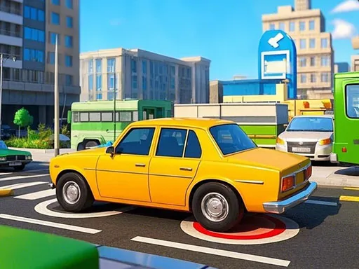 Parking Crazy: Cartoon 3D Car Challenge